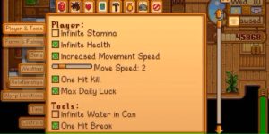 cjb cheats mod player tools menu screen stardew valley