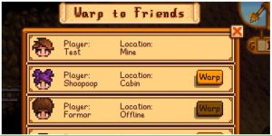 warp to friends