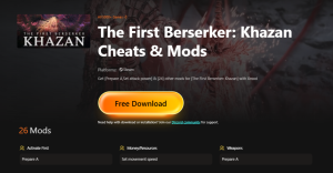 The First Berserker: Khazan Cheats & Mods