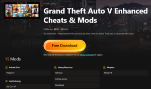 Grand Theft Auto V Enhanced Cheats & Mods