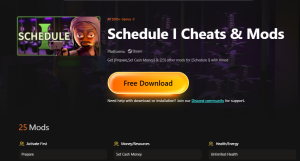 Schedule 1 mods and cheats